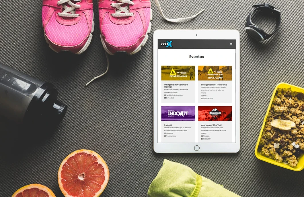 Sitio web de TMX Team tablet