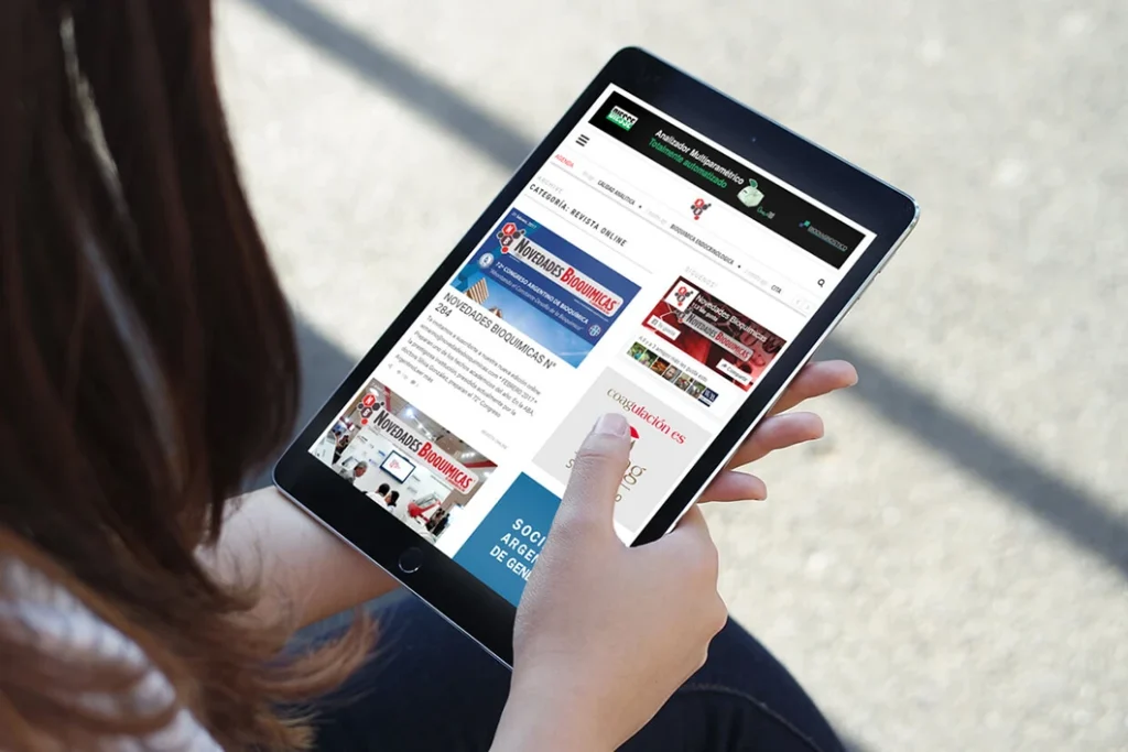 Sitio Web de Novedades Bioquímicas - Tablet