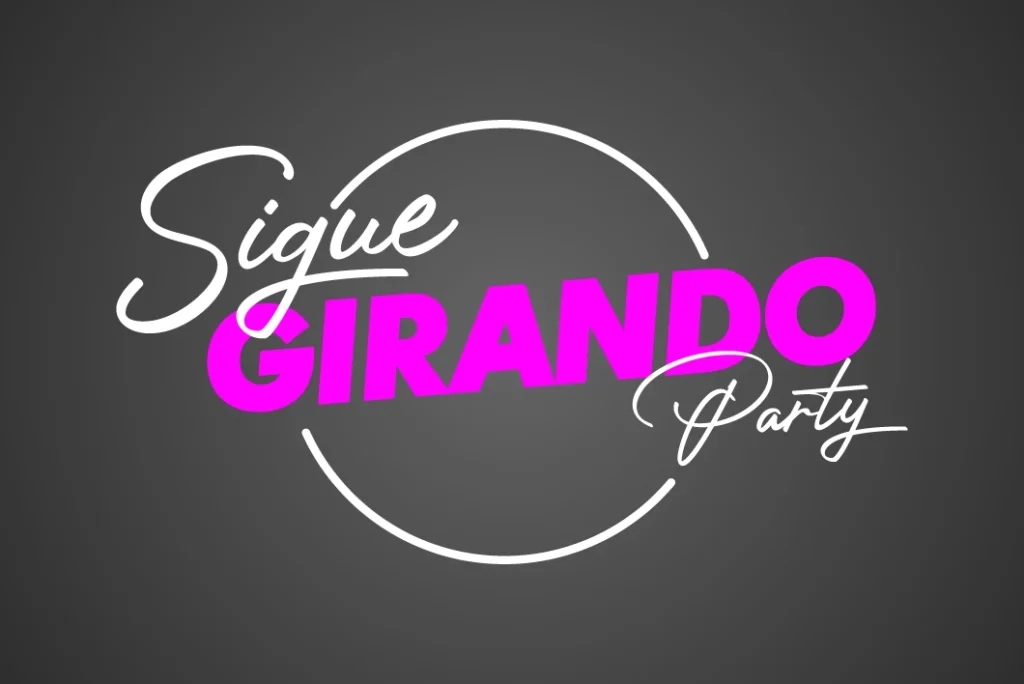 Branding de Sigue Girando Party - Logo diapo Branding de Sigue Girando Party - Logo diapo