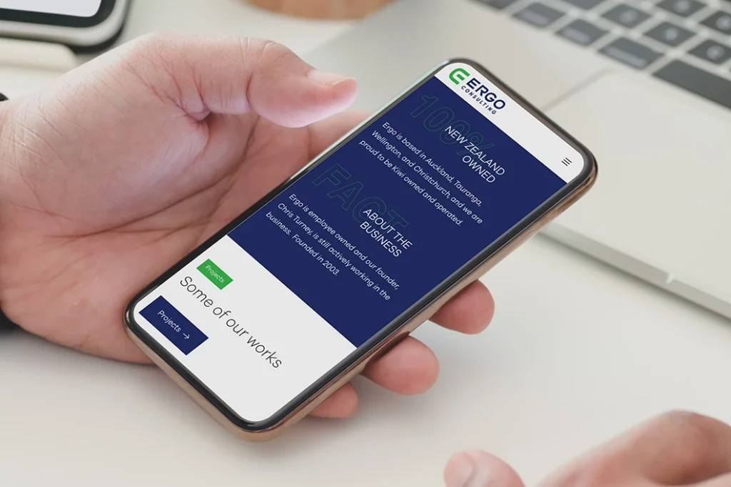 Sitio web de Ergo Consulting Mobile