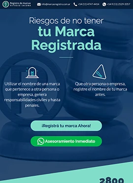 Captura del inicio de la landing de Registro de marcas Estudio Iacona para promocionar su servicio en Argentina, dise&ntilde;ada por Confetti