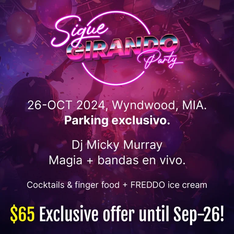 Publicación para Instagram de Sigue Girando Party para promocionar una oferta exclusiva